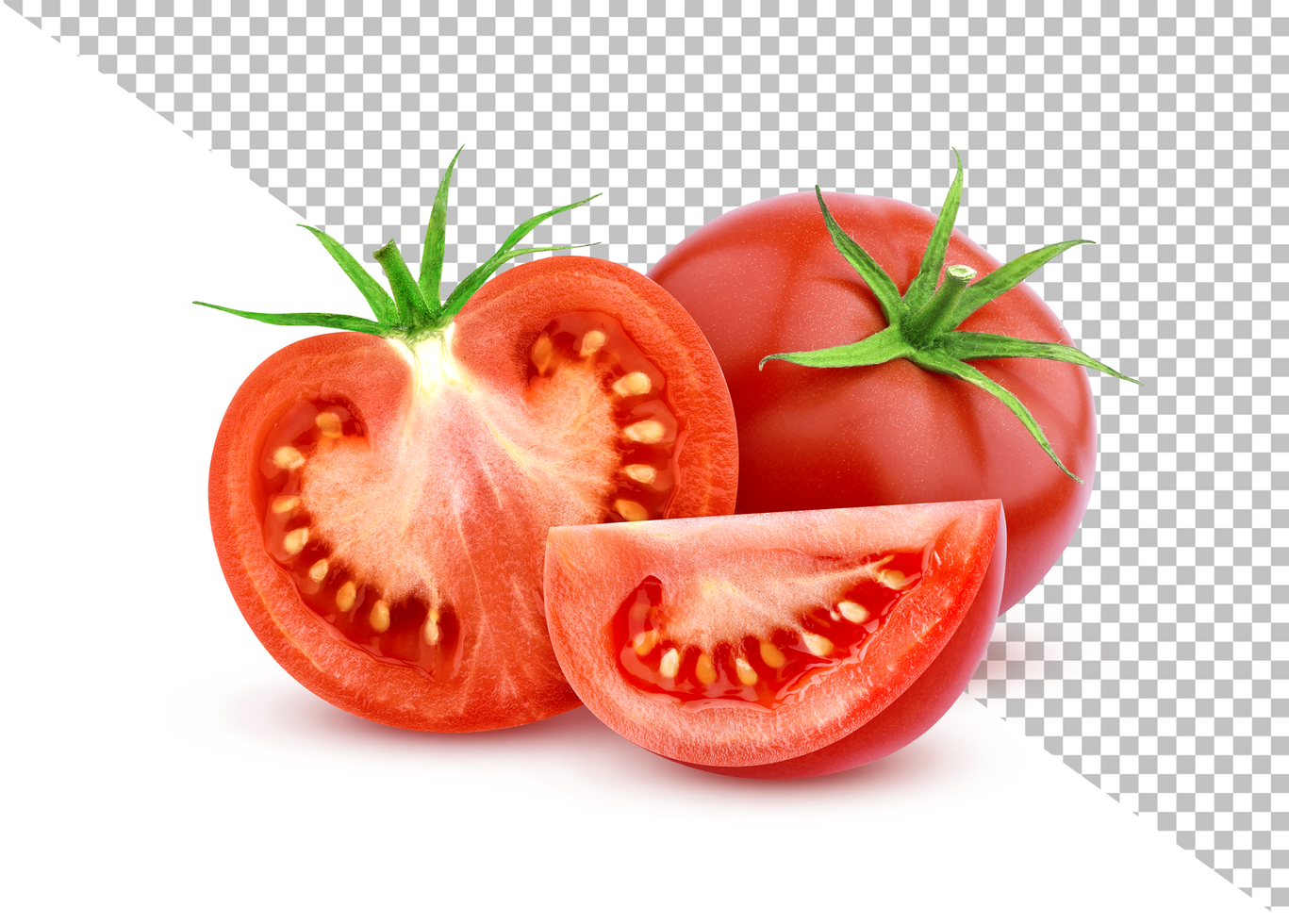 Fresh tomato isolated on white background psd
