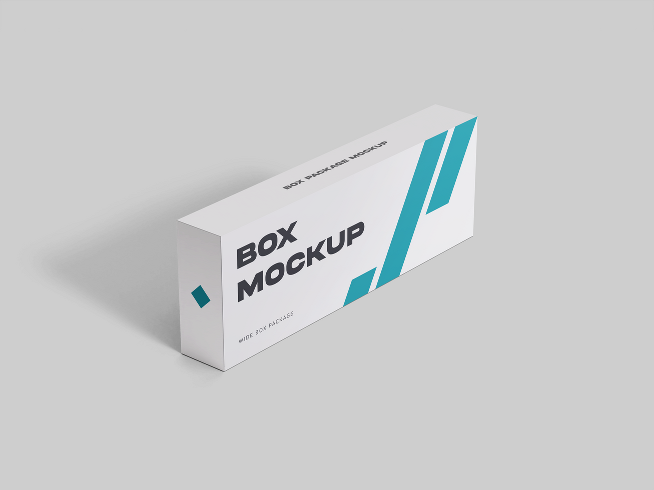 Realistic square wide flat box for any product mockup and packaging design template ready to use psd