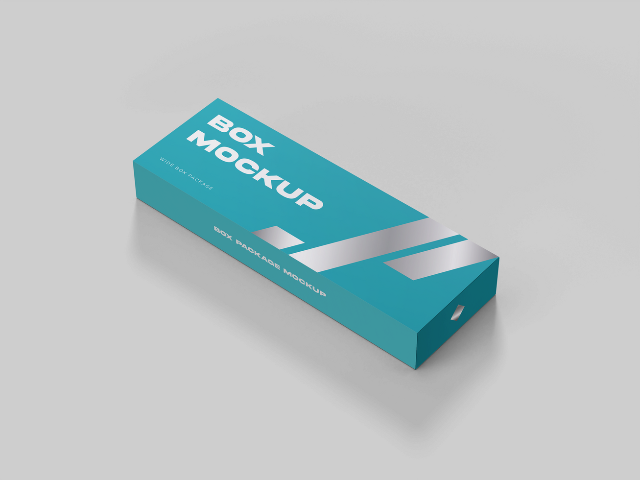 Craft paper box mockup editable packaging design - Blank Wide Flat Box Mockup psd