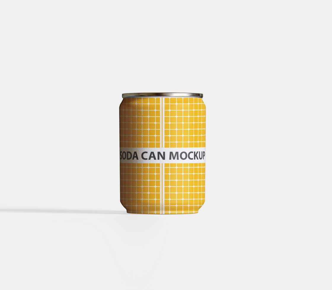 Soda can mockup isolate on background editable psd