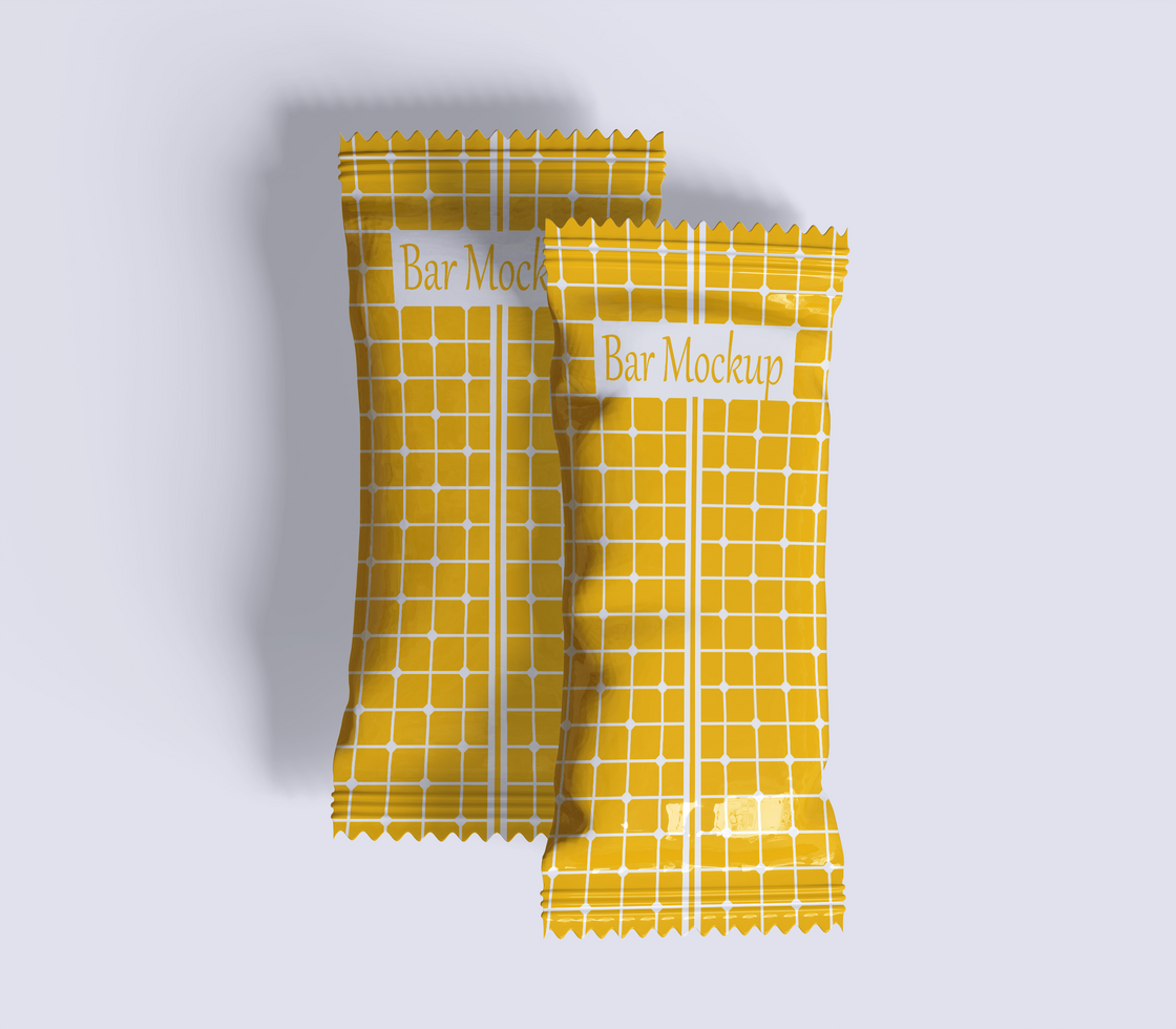 Protein bar packaging mockup editable psd