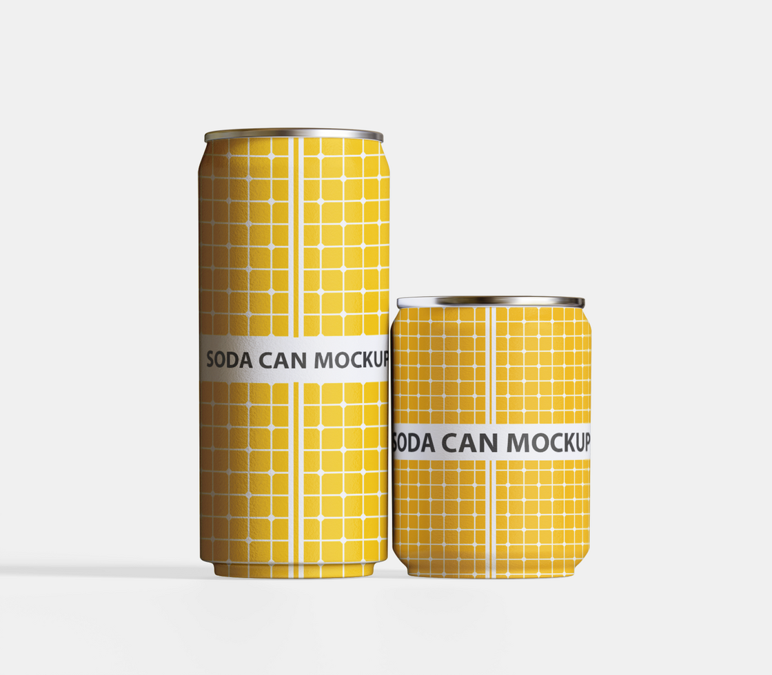 Soda can mockup isolate on background editable psd