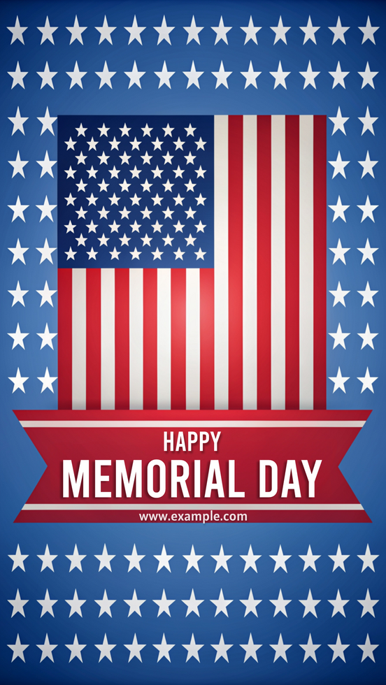A patriotic poster for Memorial Day psd