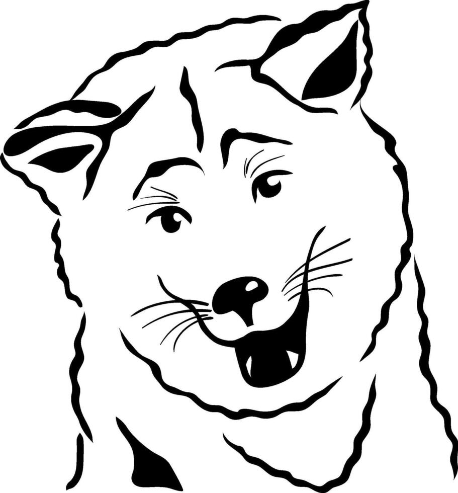 sketch Akita Inu Japanese Dog vector