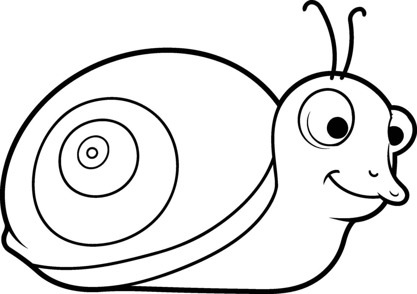 Coloring book for children. Snail on a white background. vector