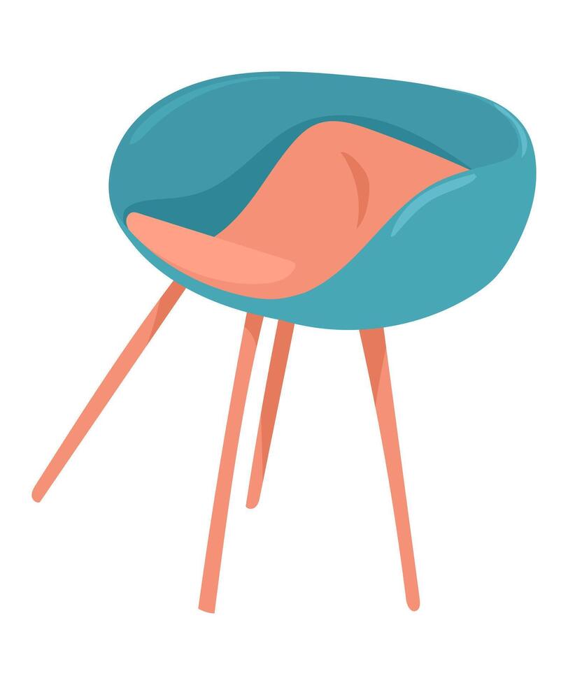 Modern armchair in flat design. Comfortable furniture for office or home. illustration isolated. vector