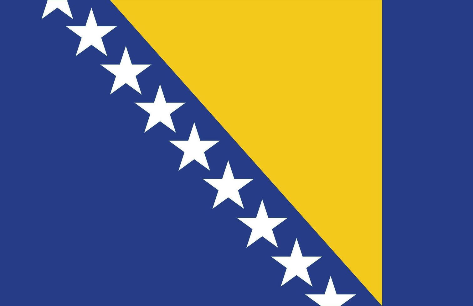nacional bandera de bosnia y herzegovina bosnia y herzegovina bandera. vector