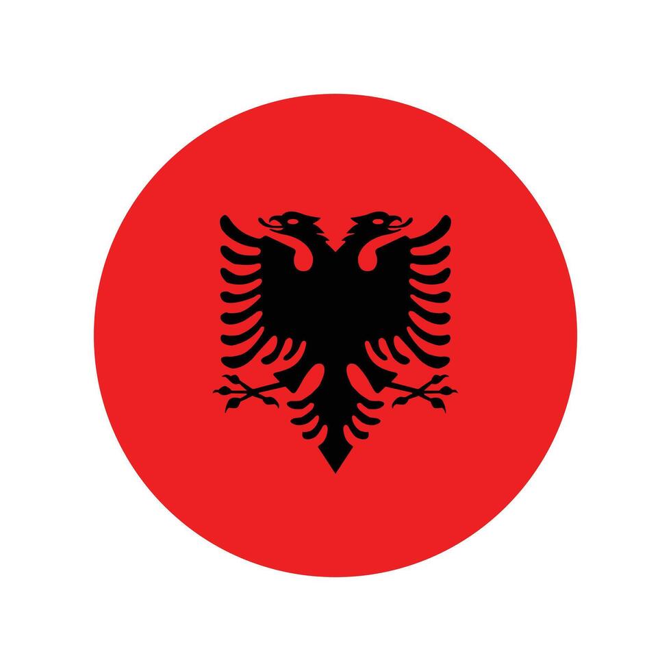 Albania nacional bandera ilustración. Albania redondo bandera. vector