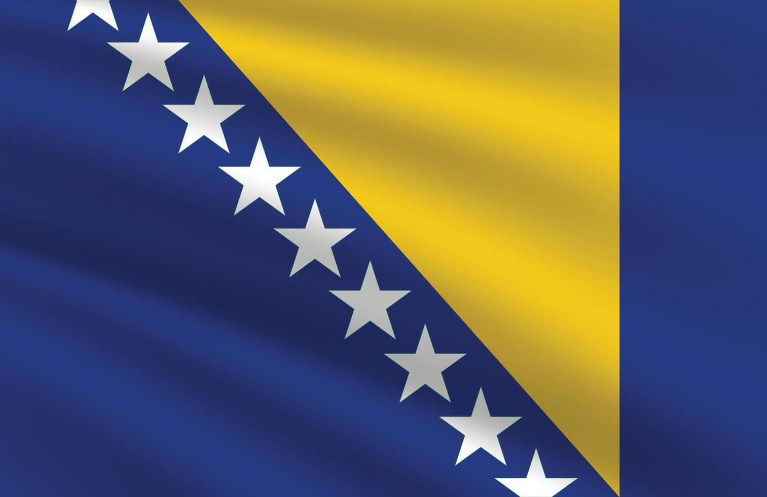 nacional bandera de bosnia y herzegovina bosnia y herzegovina bandera. ondulación bosnia y herzegovina bandera. vector