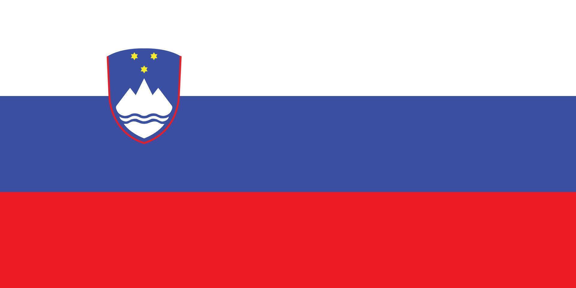 nacional bandera de Eslovenia. Eslovenia bandera. vector