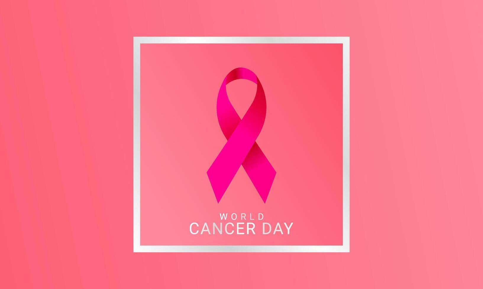 World cancer day design in pink vector