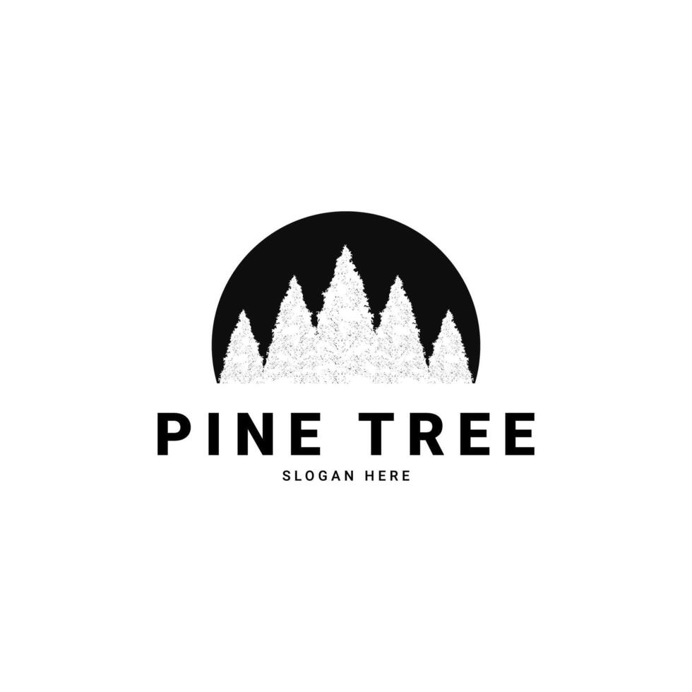 pine tree logo, this logo is inspired by pine trees in the forest vector