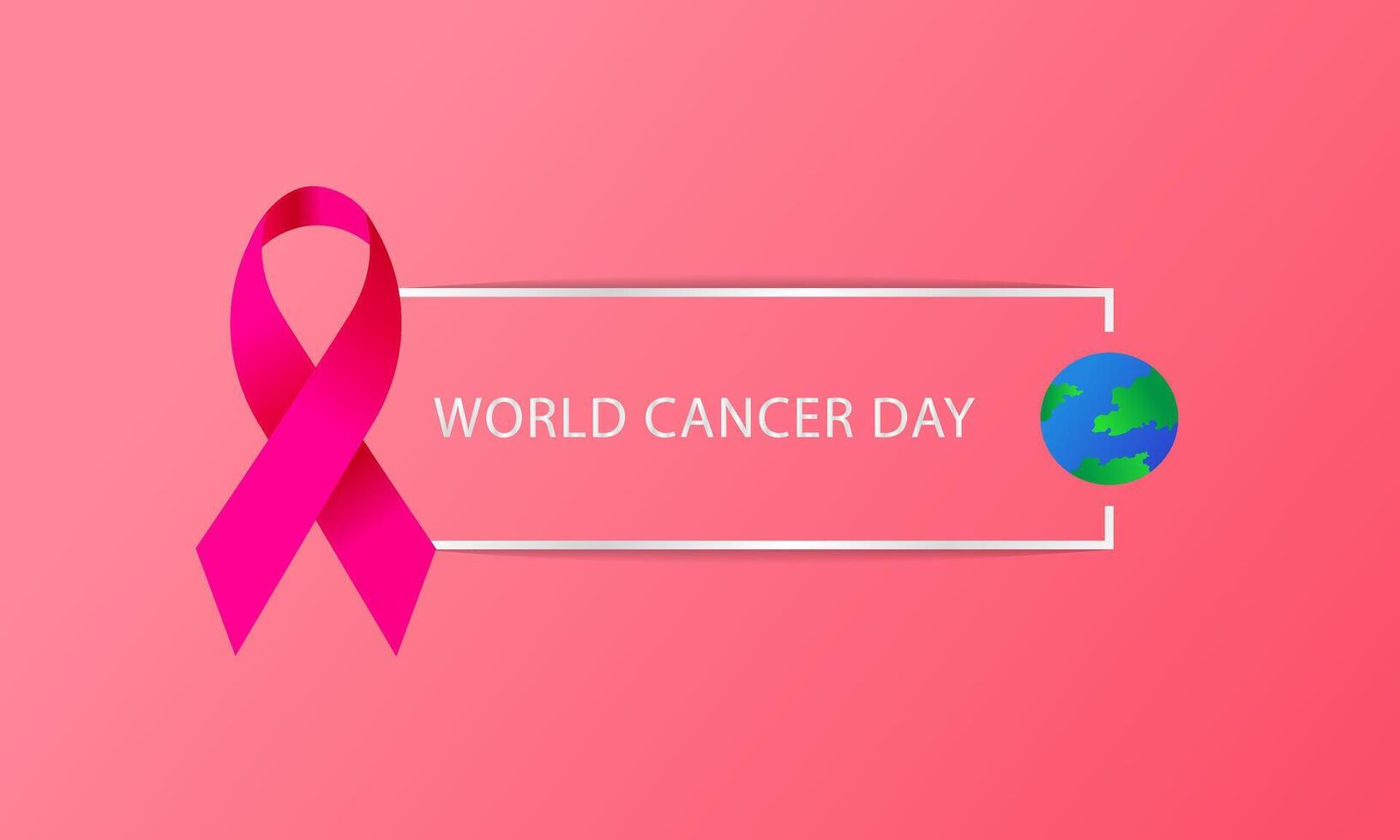 World cancer day design in pink vector