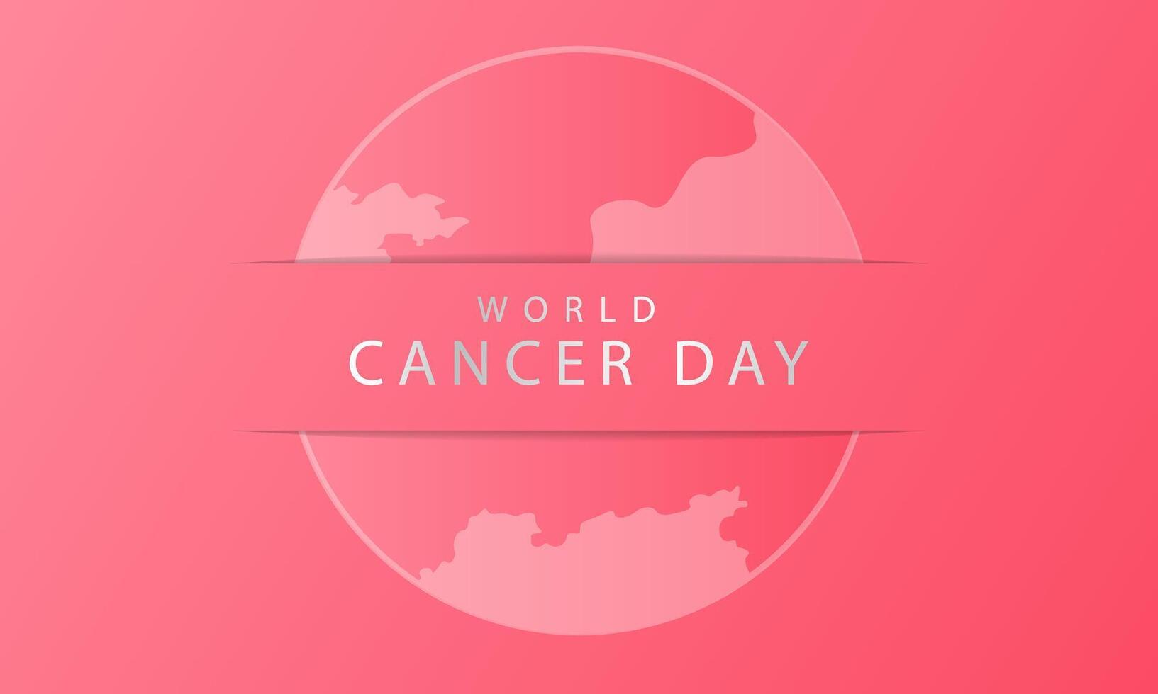 World cancer day design in pink vector