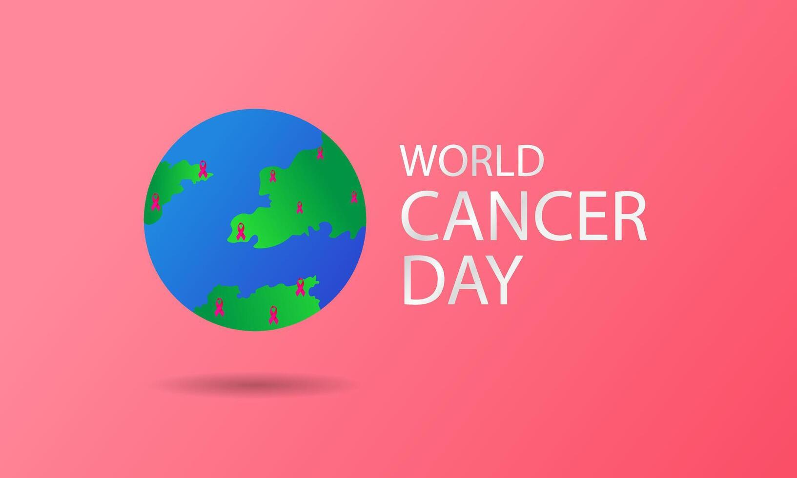 World cancer day design in pink vector