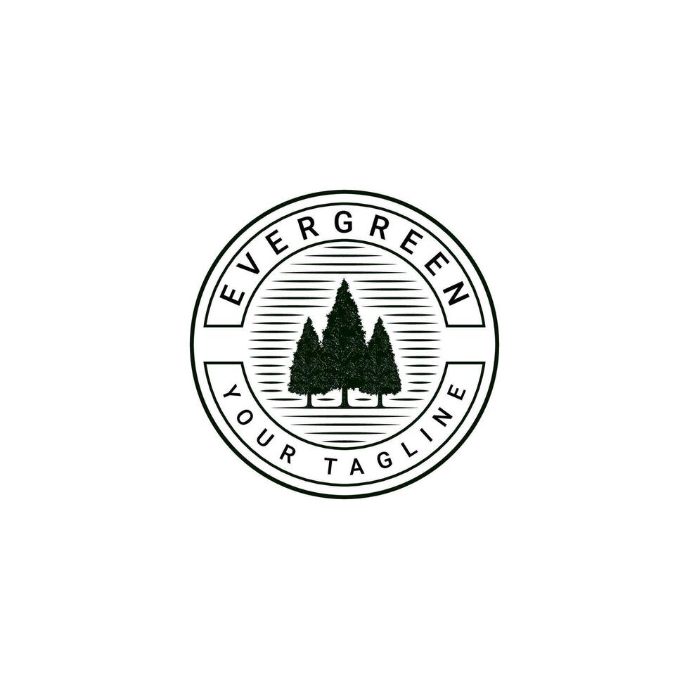 pine tree logo, this logo is inspired by pine trees in the forest vector