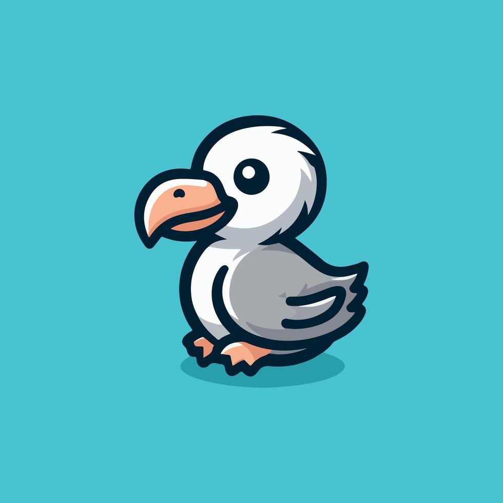 Cute and kawaii dodo bird illustration vector