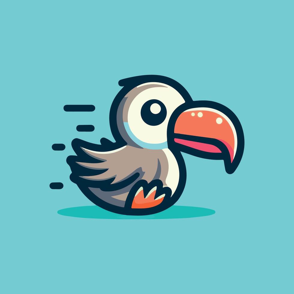 Cute cartoon Baby Dodo Bird illustration vector