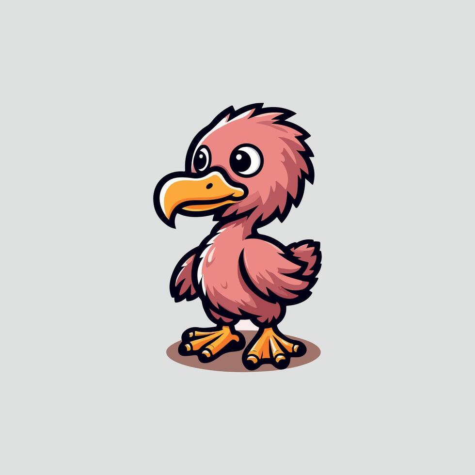 Cute cartoon Baby Dodo Bird illustration vector