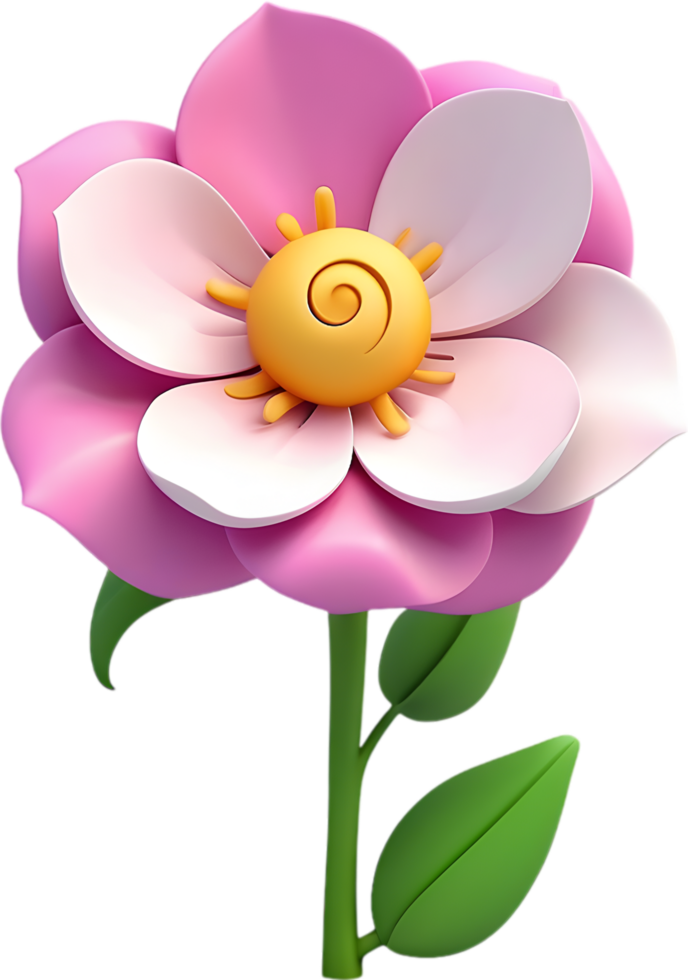 A Minimalistic rosebud icon. Ai-generated. png
