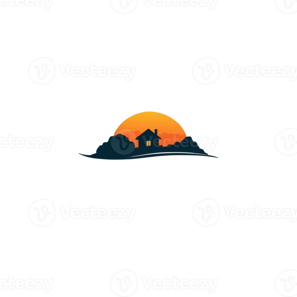 Collection of Simple House Logo Designs Isolated png