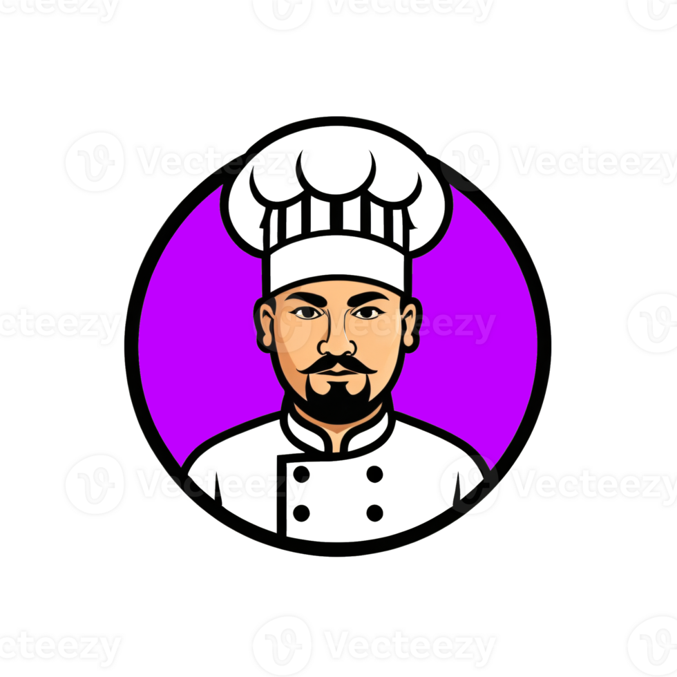 Collection of Culinary Chef Cook Head Logo Designs Isolated png
