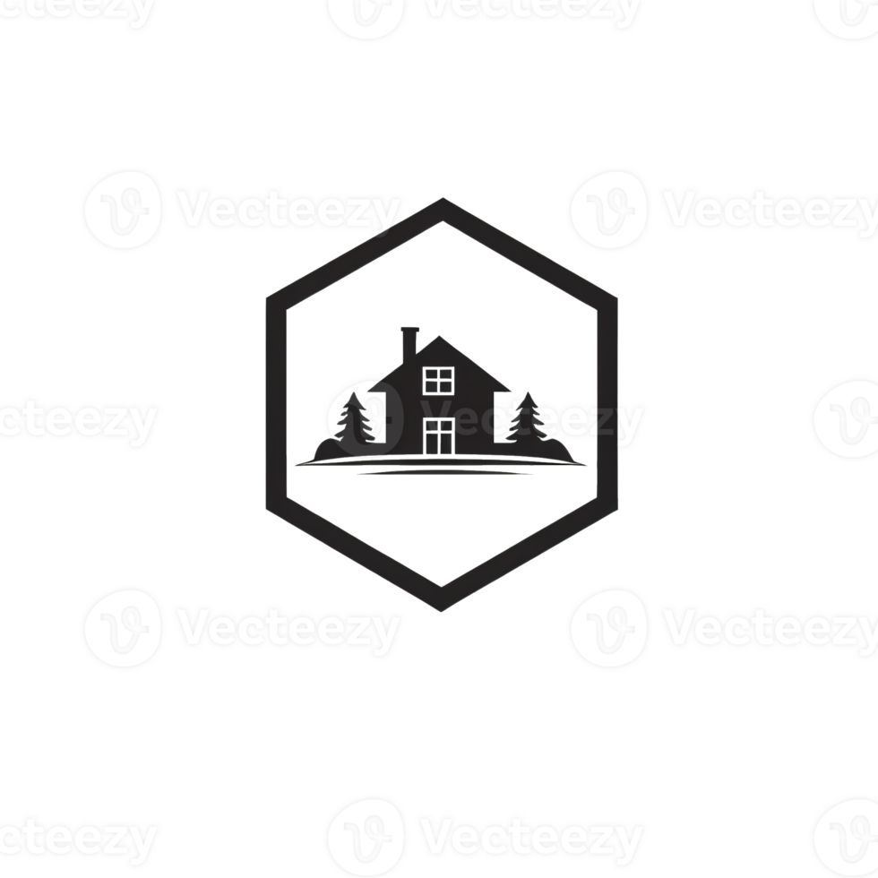 Collection of Simple House Logo Designs Isolated png
