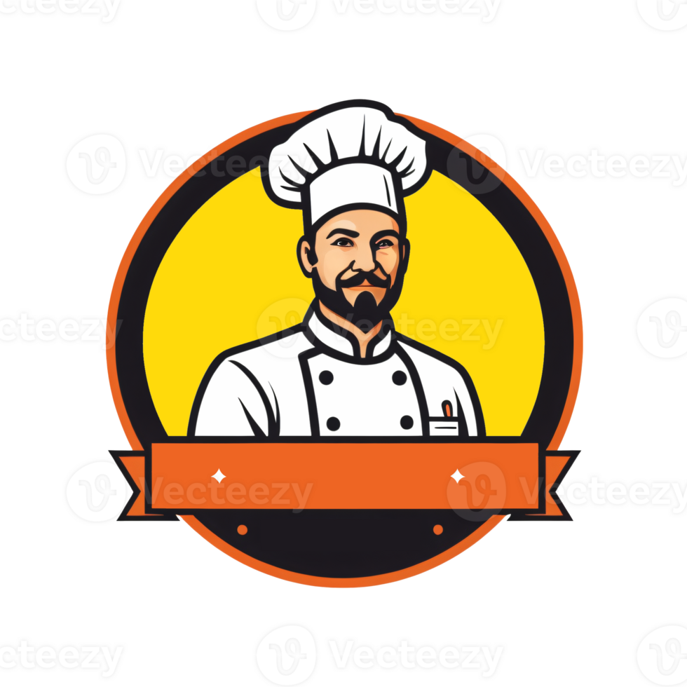Collection of Culinary Chef Cook Head Logo Designs Isolated png