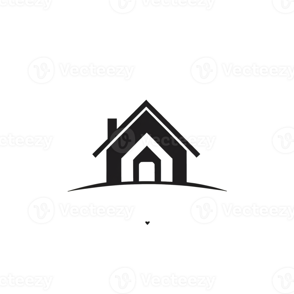 Collection of Simple House Logo Designs Isolated png
