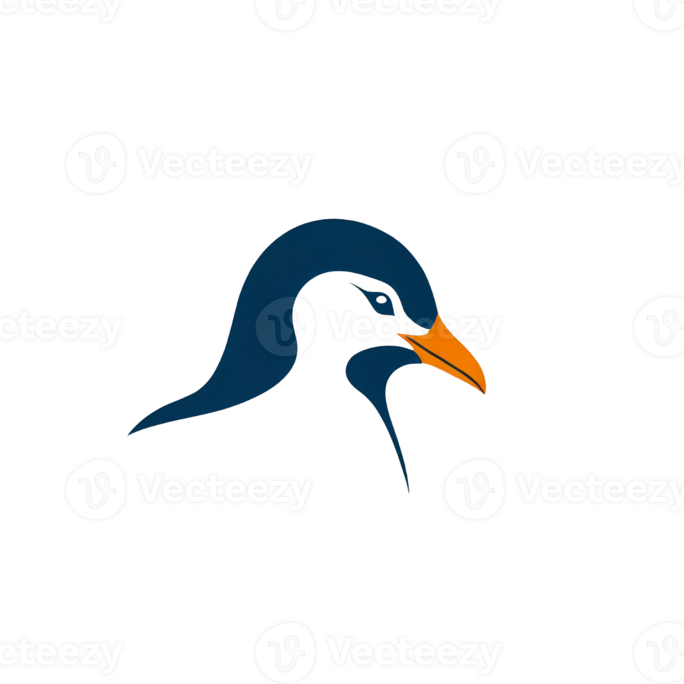Collection of Simple Penguin Logo Designs Isolated png