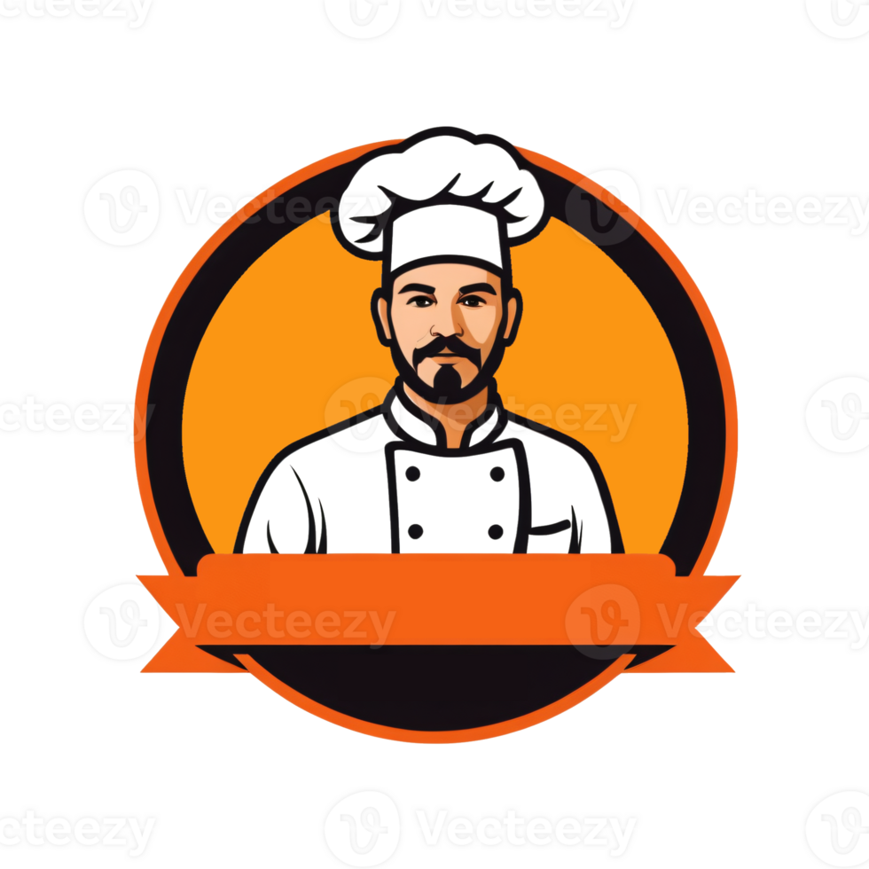 Collection of Culinary Chef Cook Head Logo Designs Isolated png