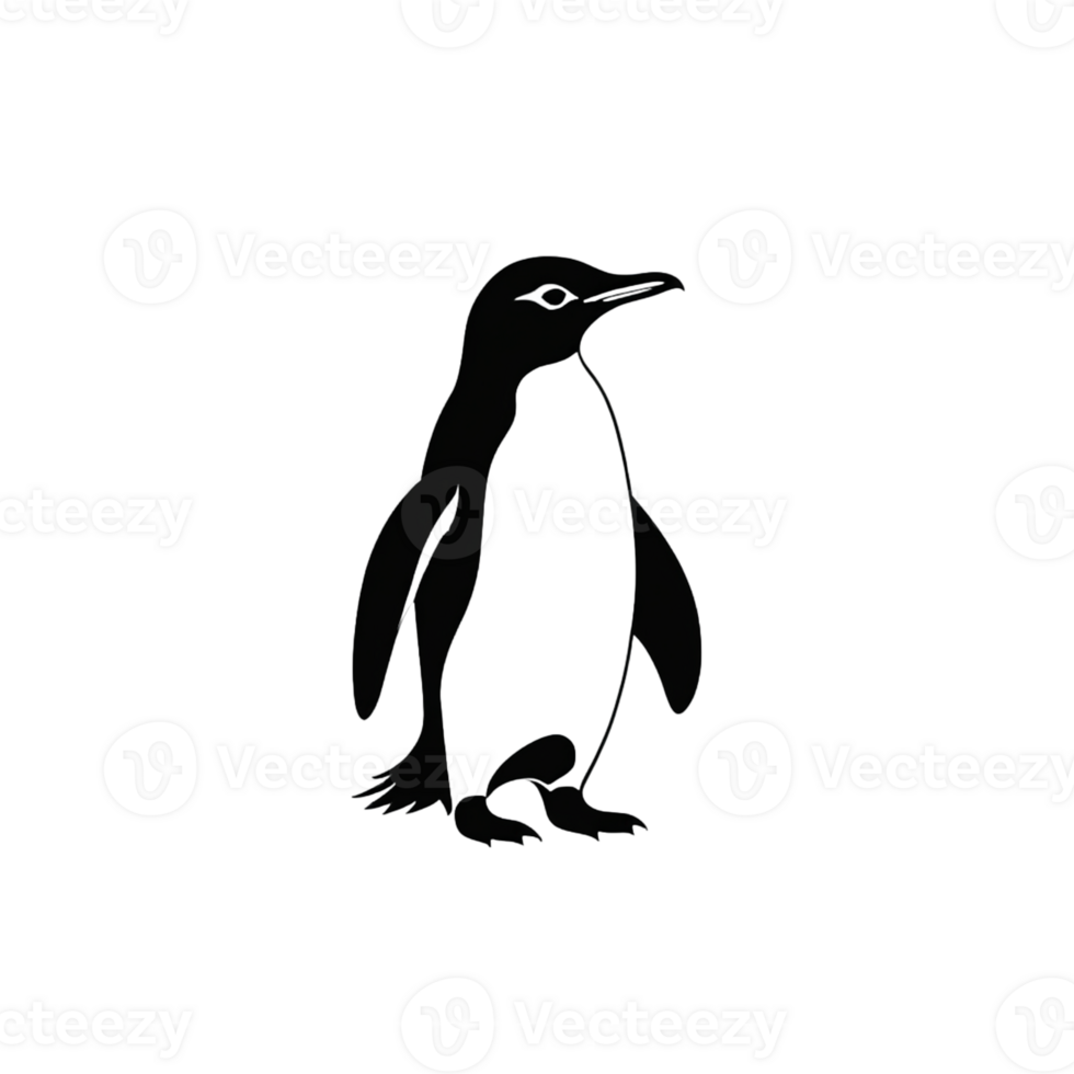 Collection of Simple Penguin Logo Designs Isolated png