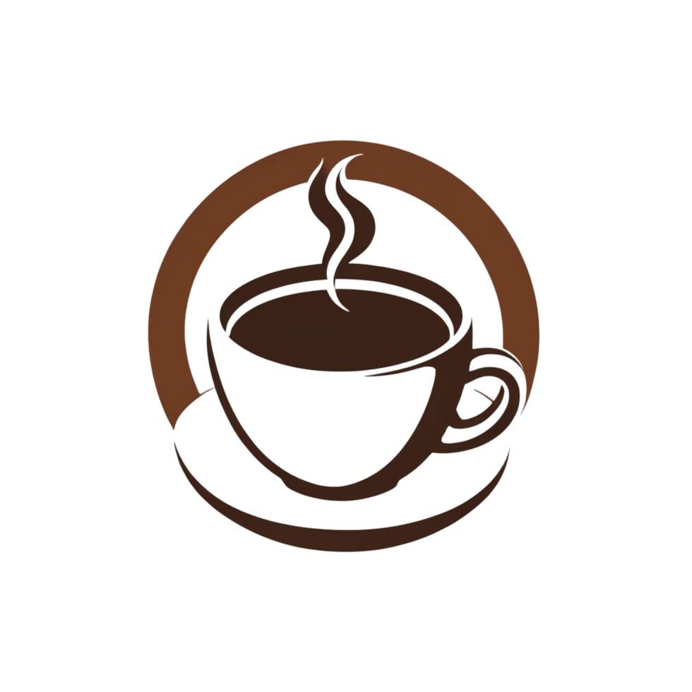 Collection of Simple Coffee Cup Logo Designs Isolated png