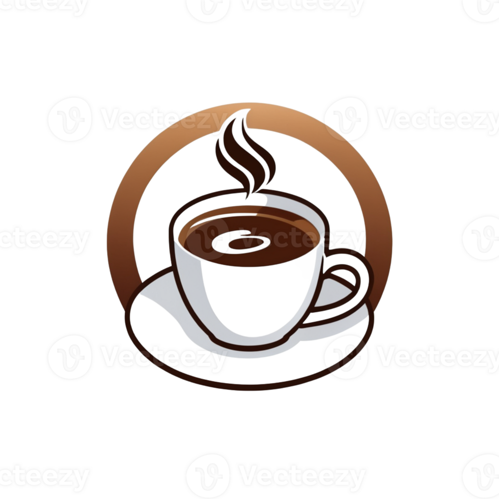 colección de sencillo café taza logo diseños aislado png