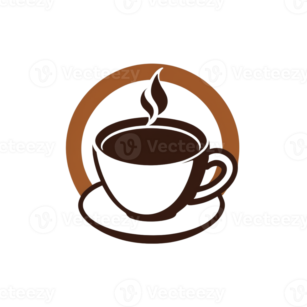 Collection of Simple Coffee Cup Logo Designs Isolated png
