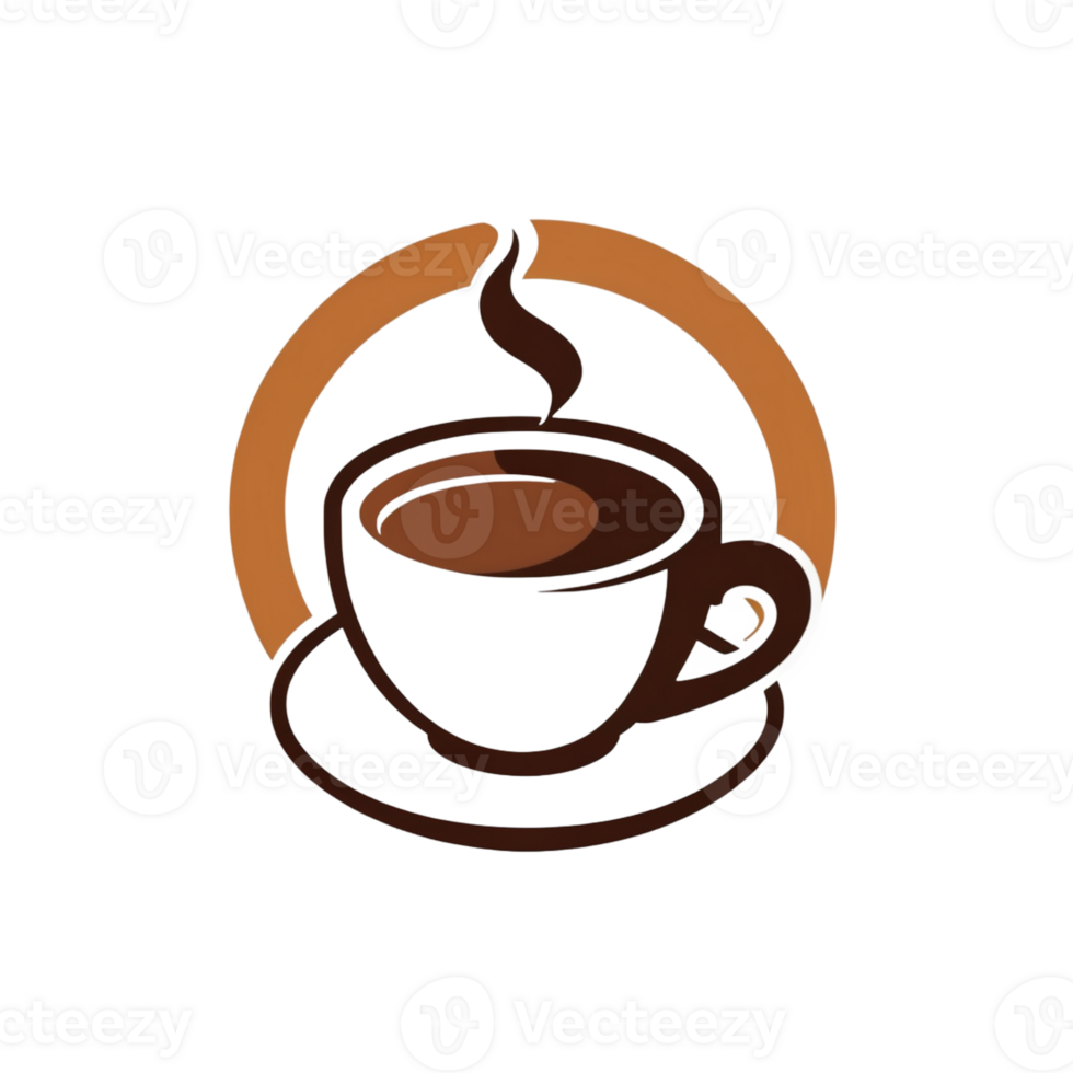 Collection of Simple Coffee Cup Logo Designs Isolated png