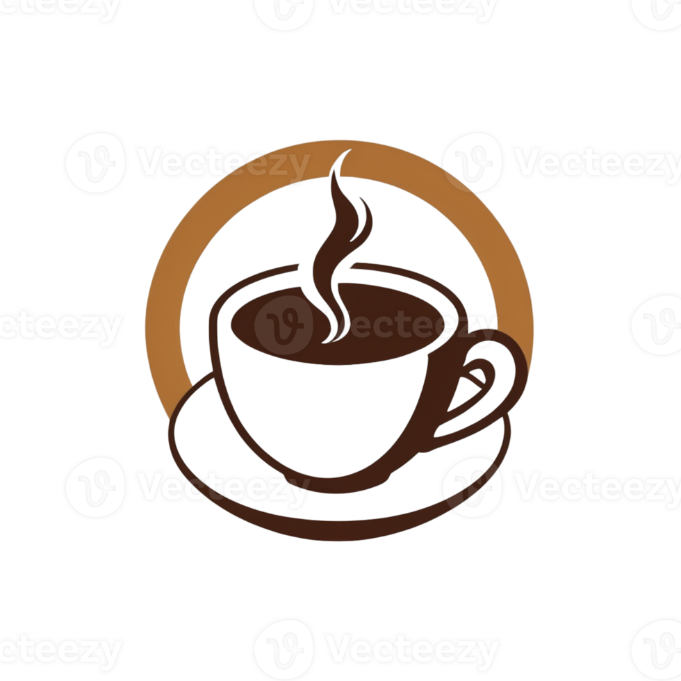 Collection of Simple Coffee Cup Logo Designs Isolated png