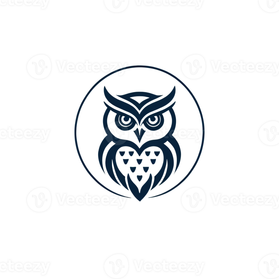 Collection of Simple Owl Logo Designs Isolated png