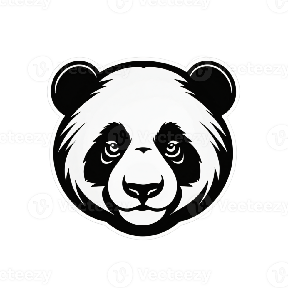 coleção do panda cabeça logotipo desenhos isolado png