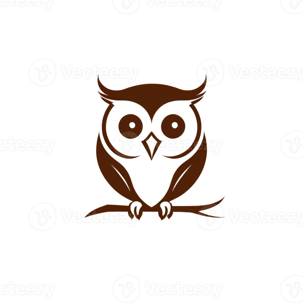 Collection of Simple Owl Logo Designs Isolated png