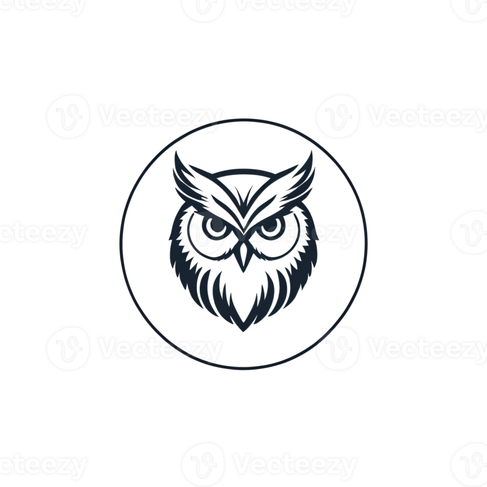 Collection of Simple Owl Logo Designs Isolated png