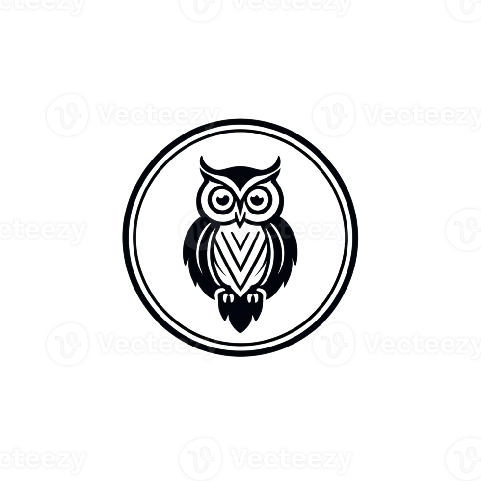 Collection of Simple Owl Logo Designs Isolated png