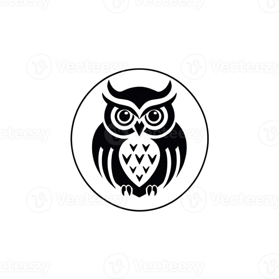 Collection of Simple Owl Logo Designs Isolated png