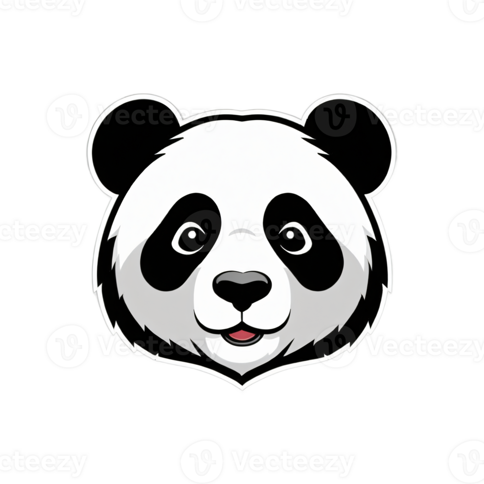 coleção do panda cabeça logotipo desenhos isolado png