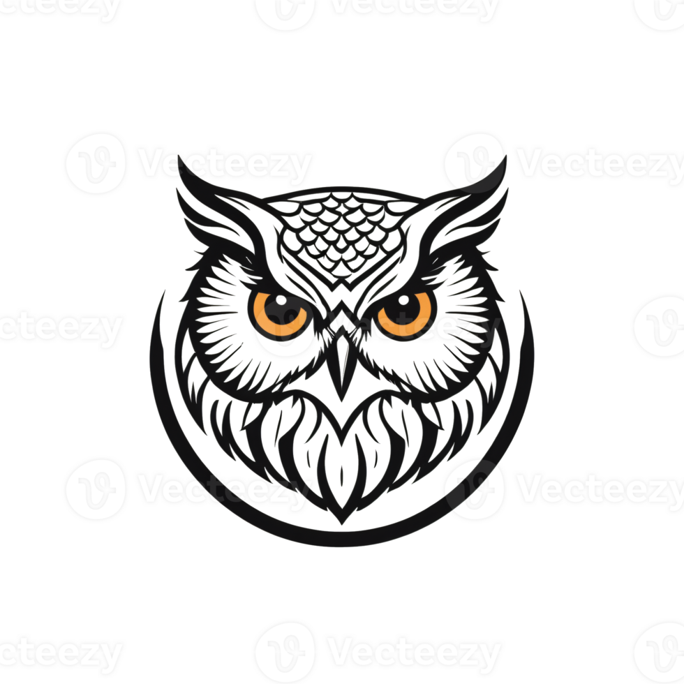 Collection of Simple Owl Logo Designs Isolated png
