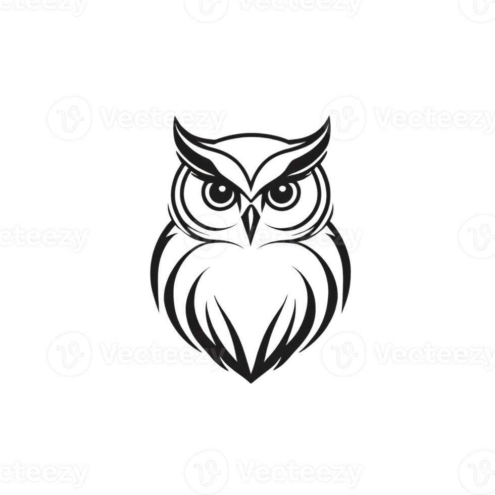 Collection of Simple Owl Logo Designs Isolated png