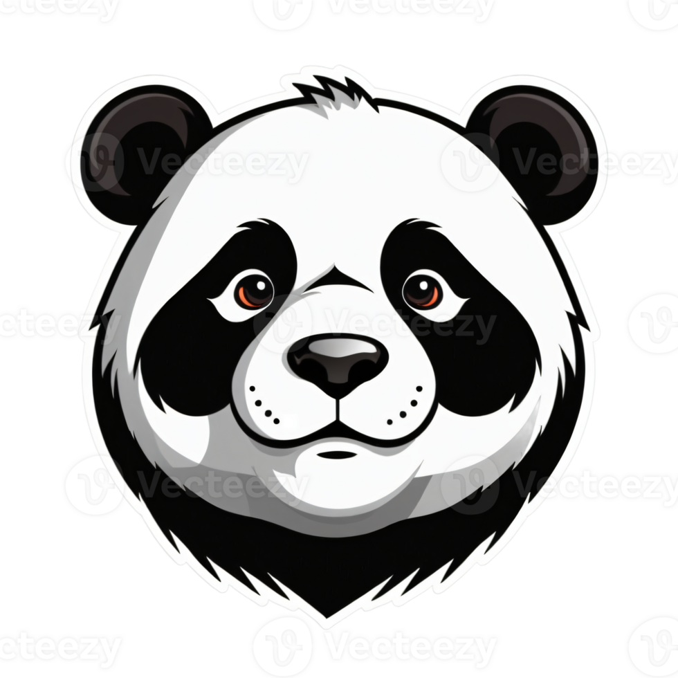 Collection of Panda Head Logo Designs Isolated png