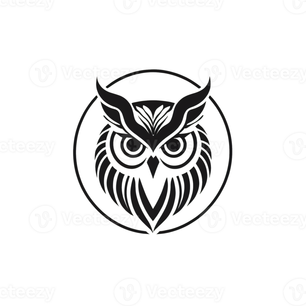 Collection of Simple Owl Logo Designs Isolated png