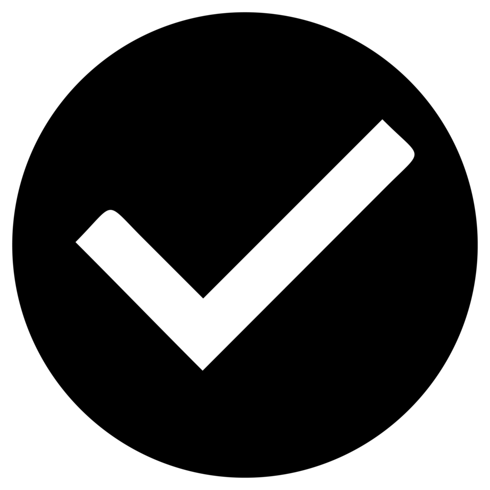 Round Black Check Mark png