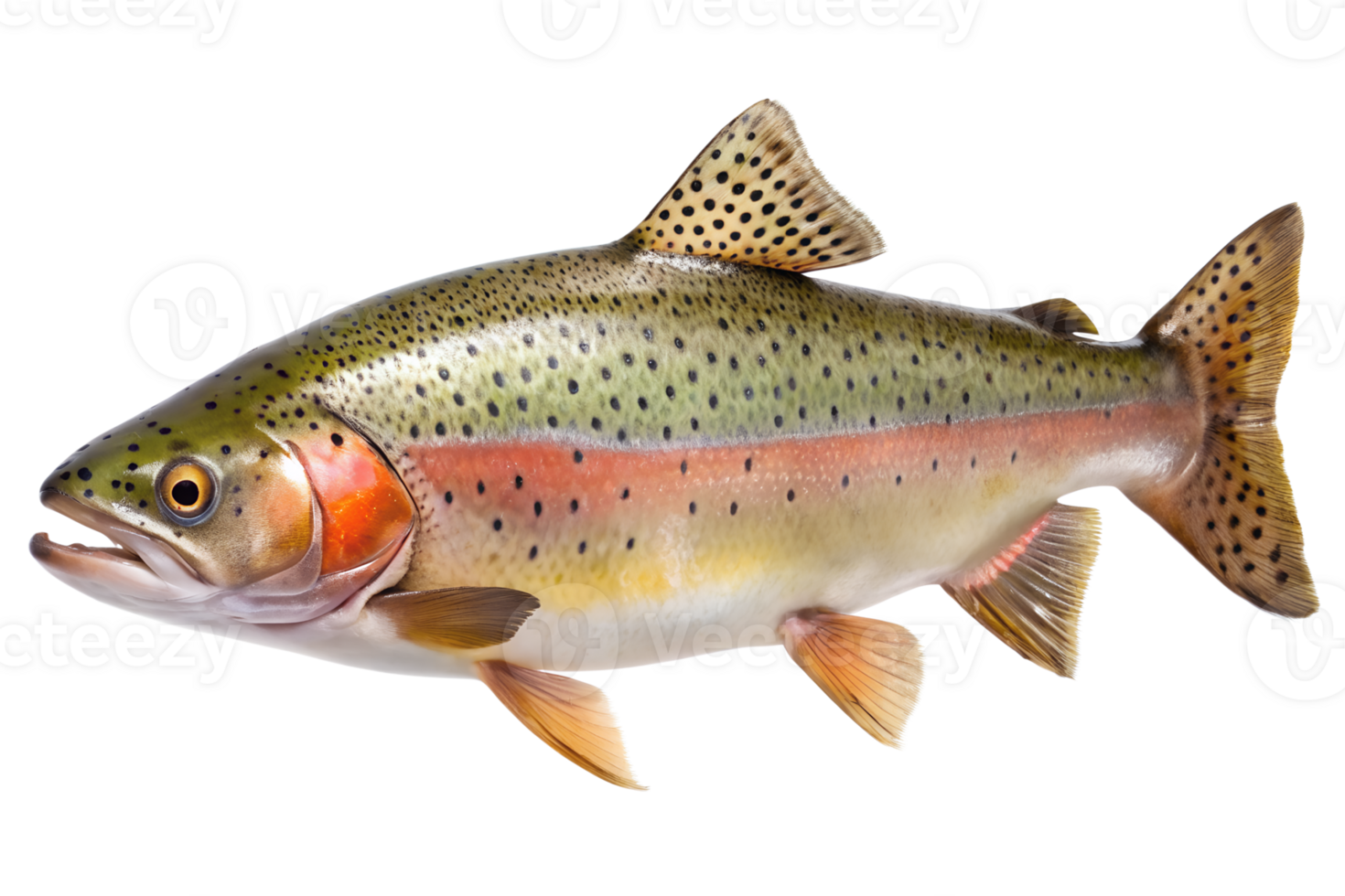 trout isolated on transparent background. png